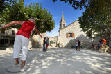 Partie de pétanque à Aiguèze 2