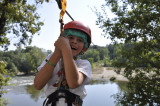 tyrolienne enfant en Ardèche
