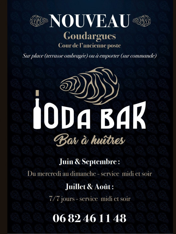 Flyer ioda Bar - bar à huitres à Goudargues