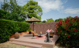 Terrasse avec espace détente