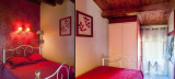 Chambre avec lit double à l'étage
