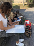 halte à la chapelle de Goussargues pour dessiner