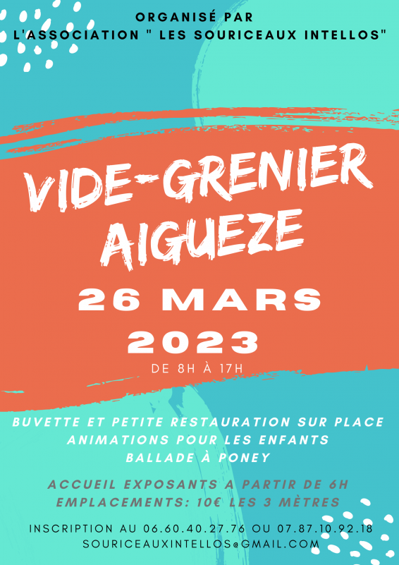 Affiche Vide grenier Aiguèze