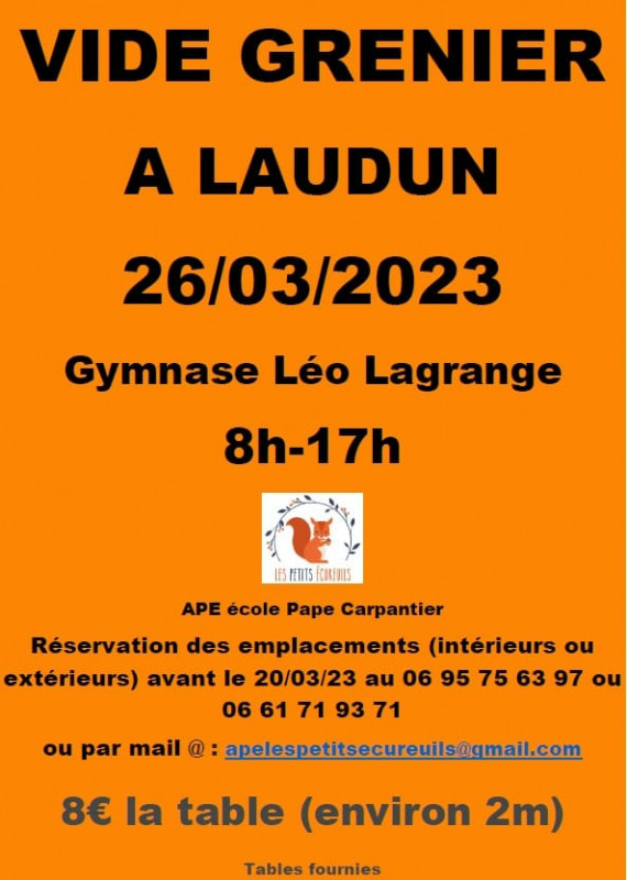 Vide grenier Laudun 26 mars