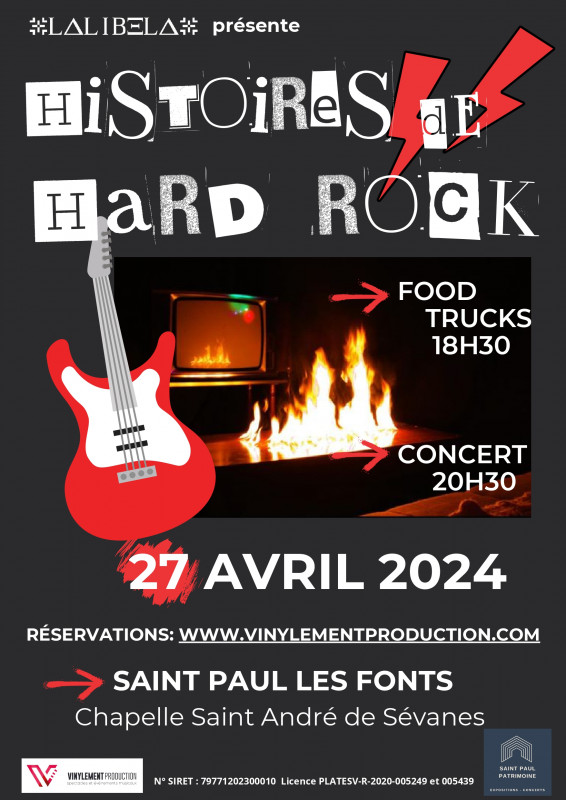 Soirée concert hitoires de hard rock
