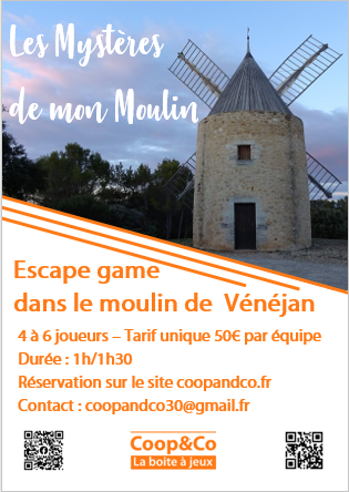 Escape game dans le moulin de Vénéjan