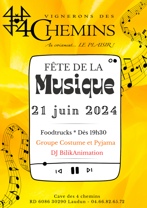 Fête de la musique à la Cave des vignerons des 4 chemins