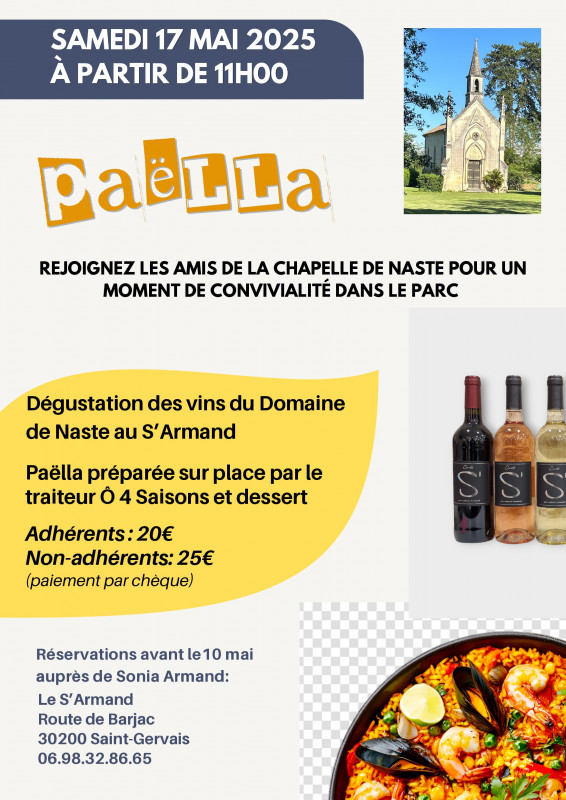 Paëlla au coeur du parc de la Chapelle au domaine du S'Armand_Saint-Gervais