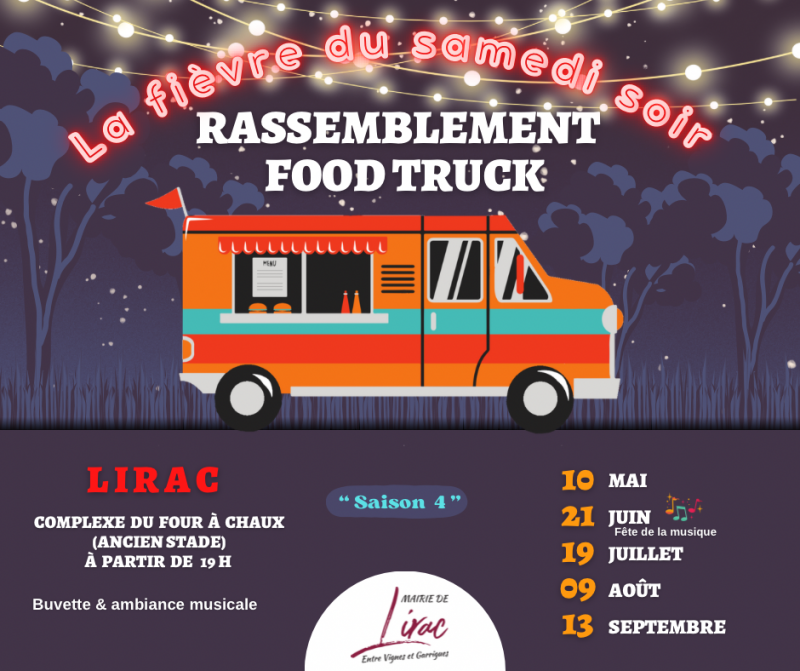 Soirées Food Trucks : La fièvre du samedi soir_Lirac