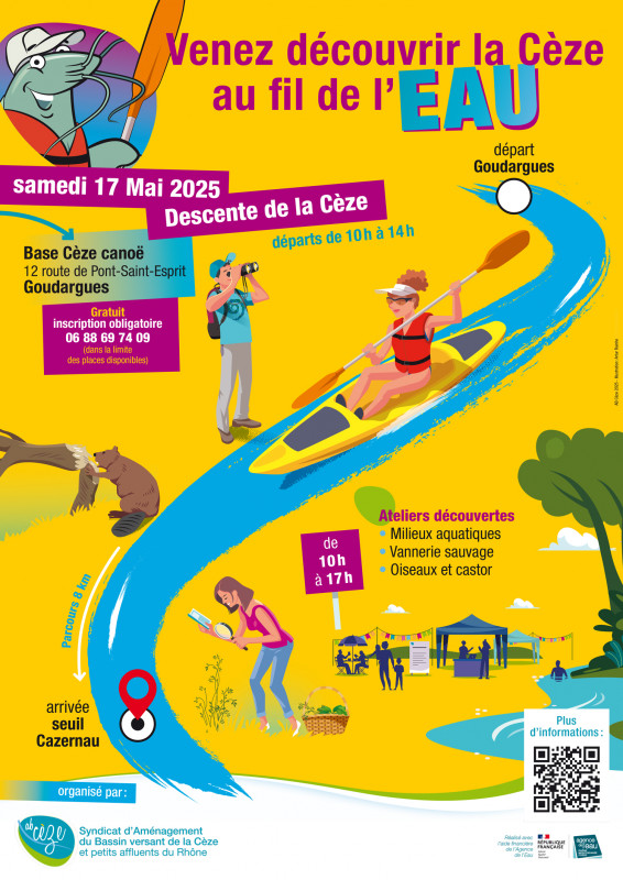 Le Syndicat ABCèze organise le 17 mai 2025 une journée de découverte de la rivière et des enjeux de l’eau.