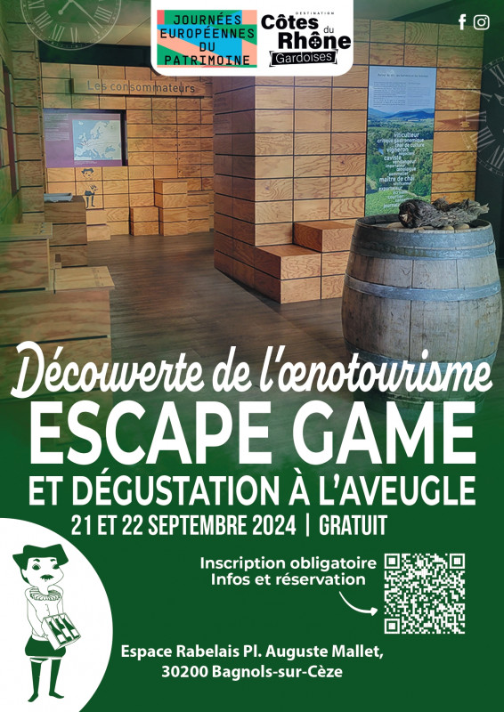 affiche-d-gustation-et-escape-game-Espace Rabelais-jep2024