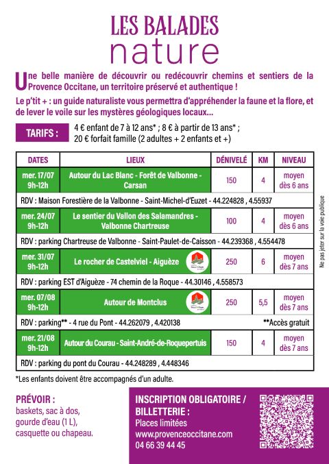 Programme balade nature 2024