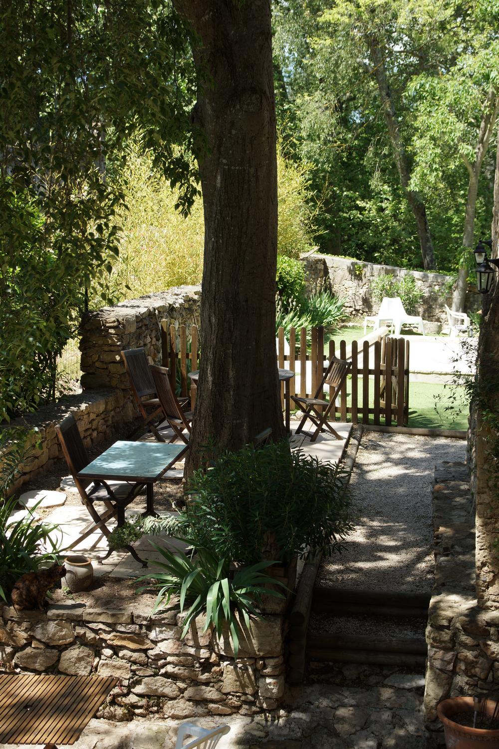 Terrasse privative du gîte