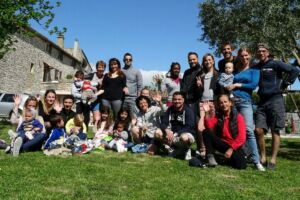 Photo de groupe accueilli au Mas de Linde