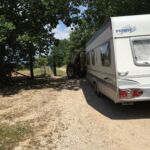 Caravane tirée par le tracteur