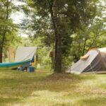 Emplacement tente du camping