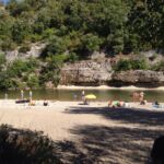 Plage privée au bord de la rivière Cèze