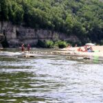 Plage privée au bord de la rivière Cèze