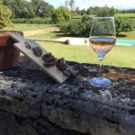 Espace détente avec vue sur la piscine
