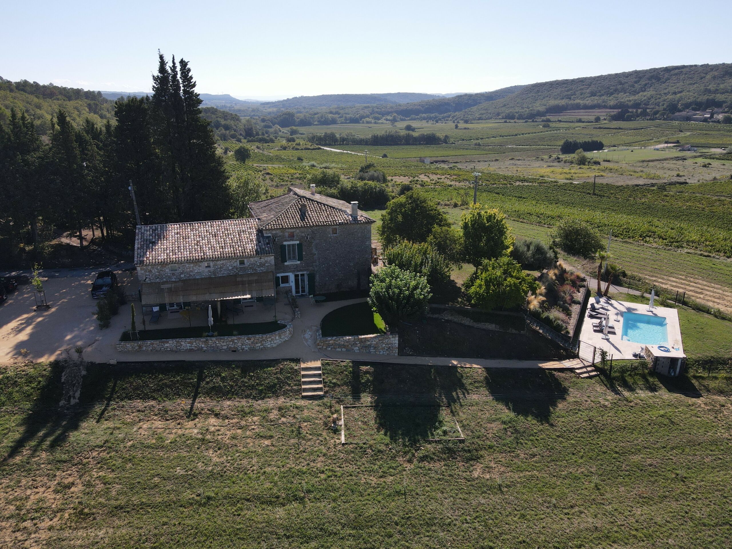 Vue aérienne du Mas