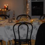 Tables illuminées aux lampions