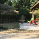 Terrasse couverte avec salon de jardin