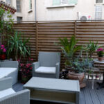 Coin terrasse arboré et aménagé