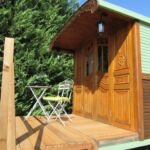 Roulotte en bois - Terrasse