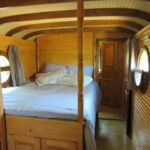 Roulotte en bois - Espace nuit