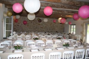Domaine de Lamartine - Salle décorée pour un mariage