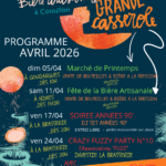 Affiche évènements Avril 2026 à la Grande Casserole