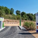 Aire camping car park de Montclus - entrée